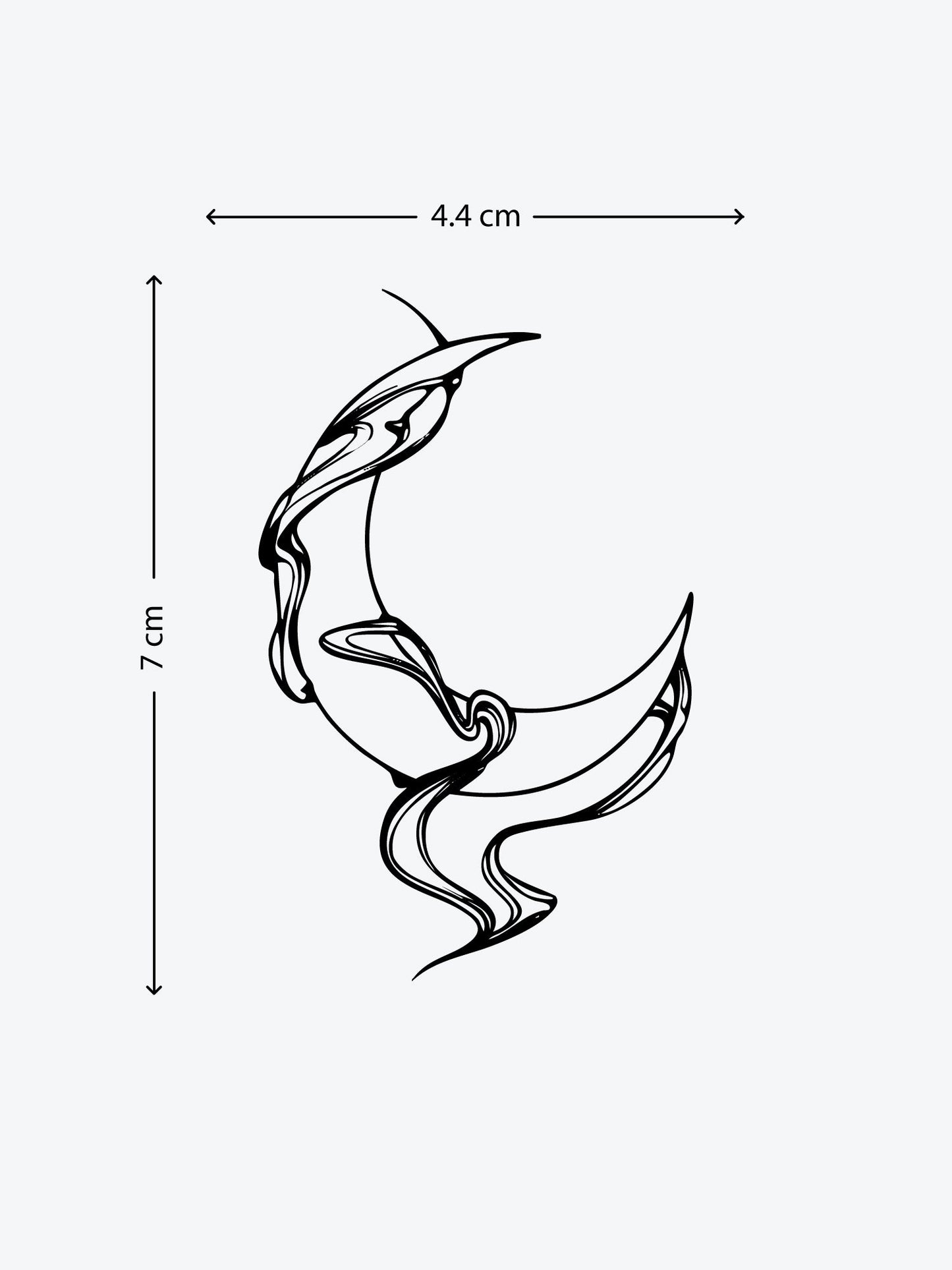 Smoking Moon temporary tattoo
