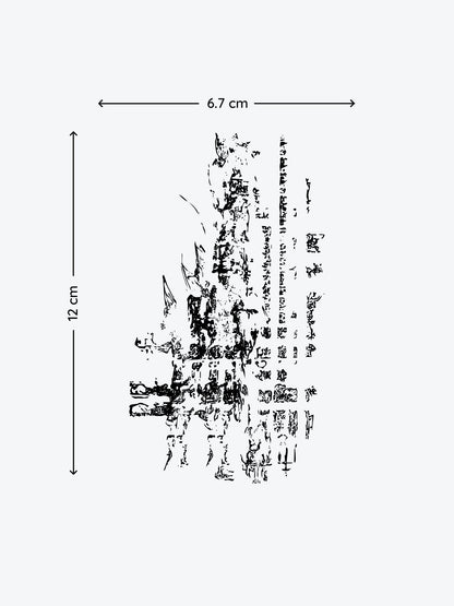 Asemic Trash temporary tattoo