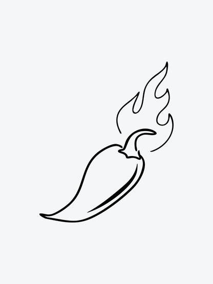 Chili Pepper temporary tattoo