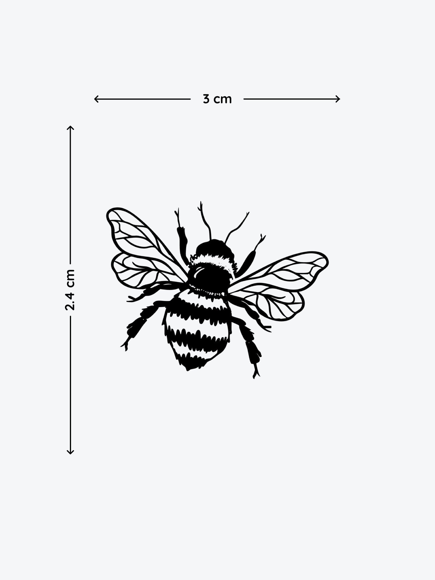 Bee temporary tattoo