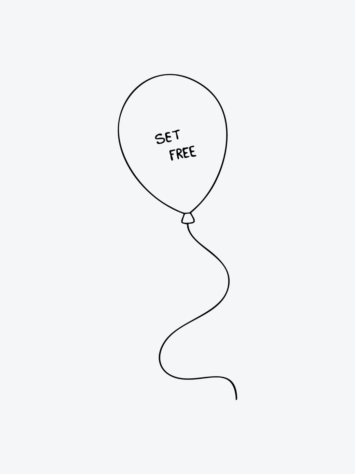 Balloon temporary tattoo