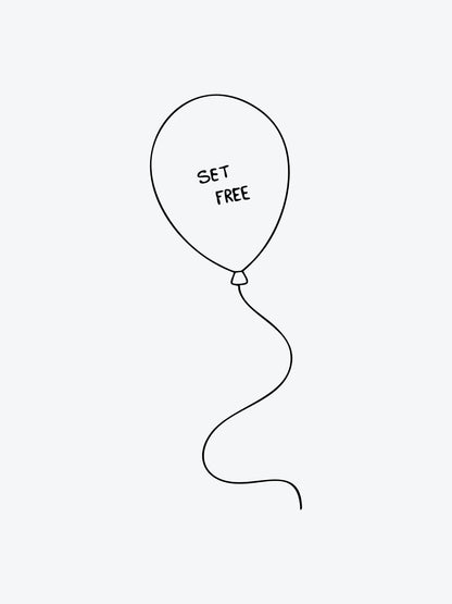 Balloon temporary tattoo