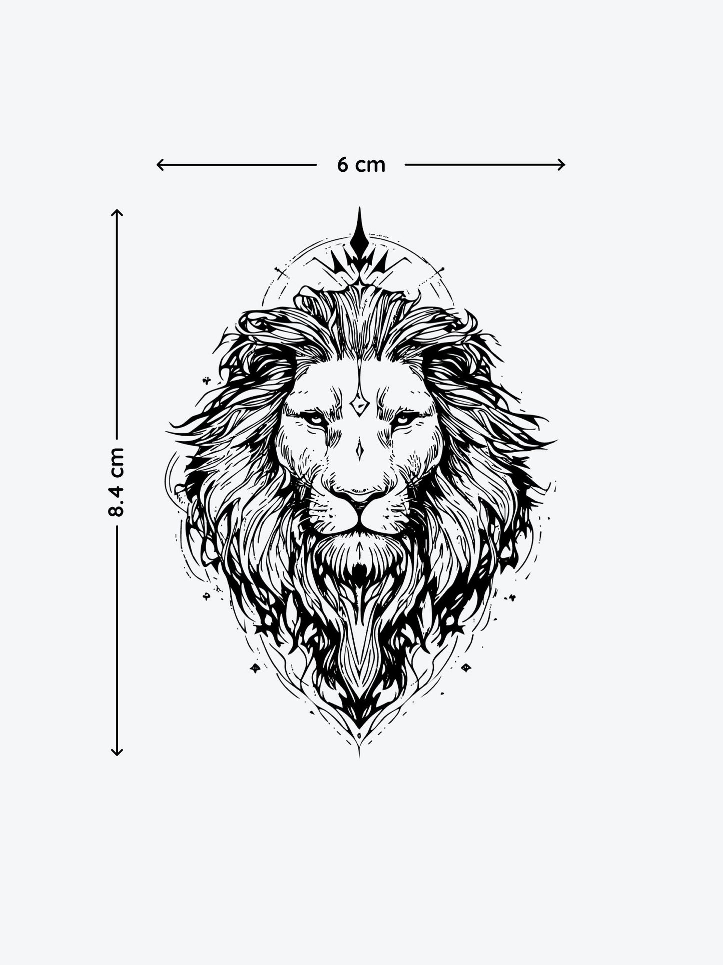Spiritual Lion temporary tattoo