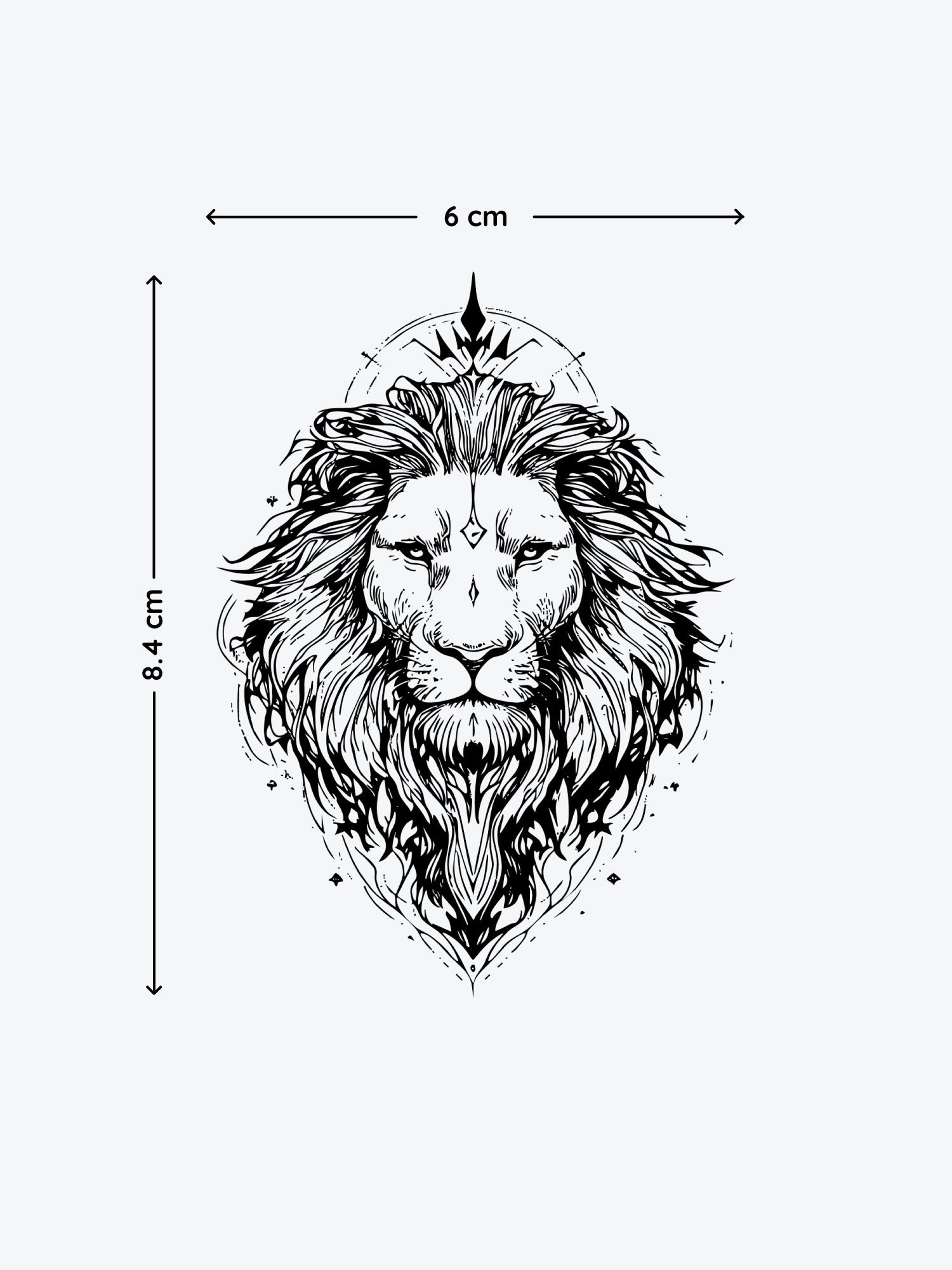 Spiritual Lion temporary tattoo