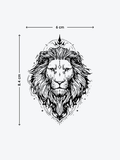 Spiritual Lion temporary tattoo