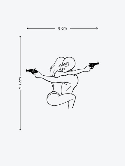 Bonnie N Clyde temporary tattoo
