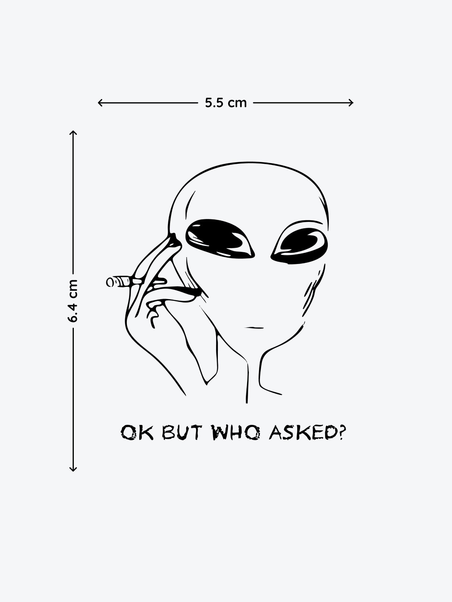 Alien Art temporary tattoo