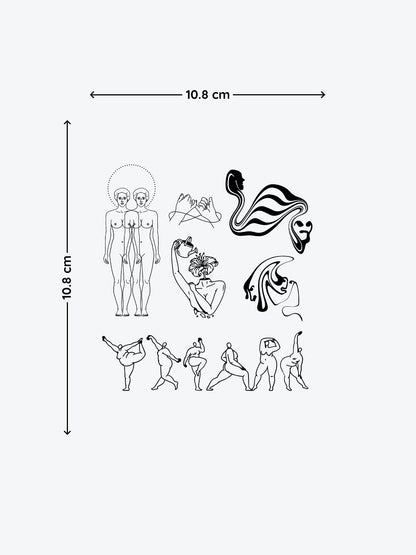 Pure Form Abstract (6 Tattoos) temporary tattoo