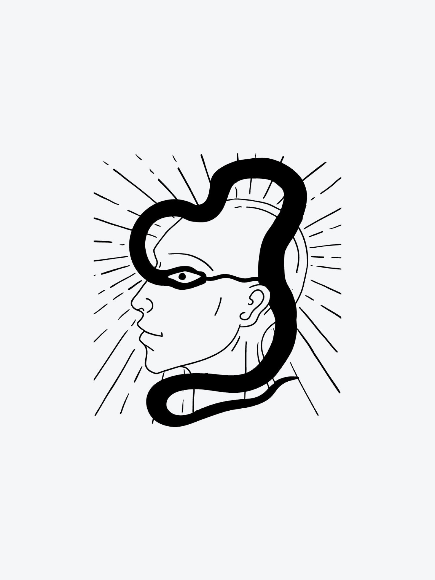 Snake Head temporary tattoo