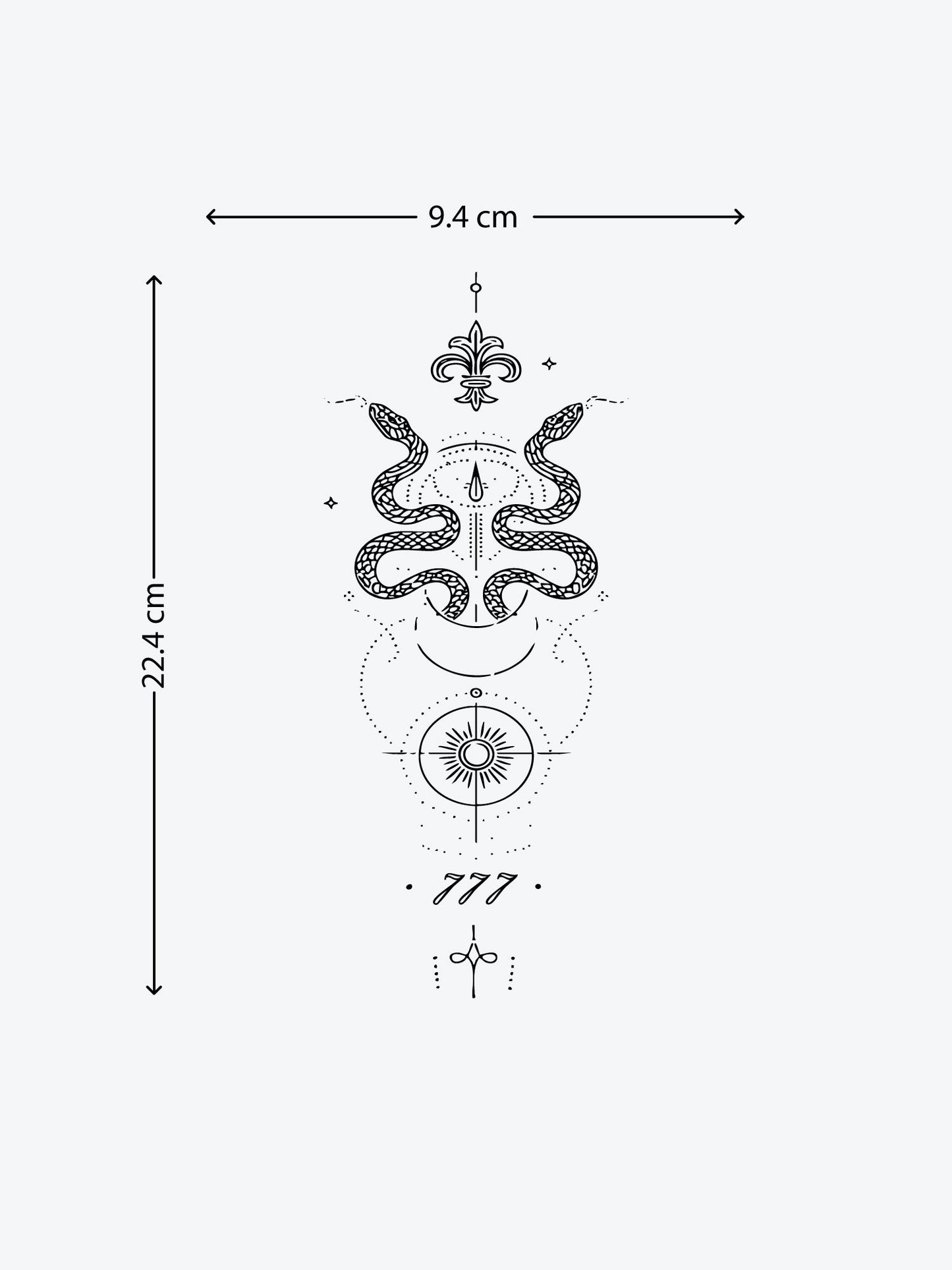 Snake Artwork temporary tattoo