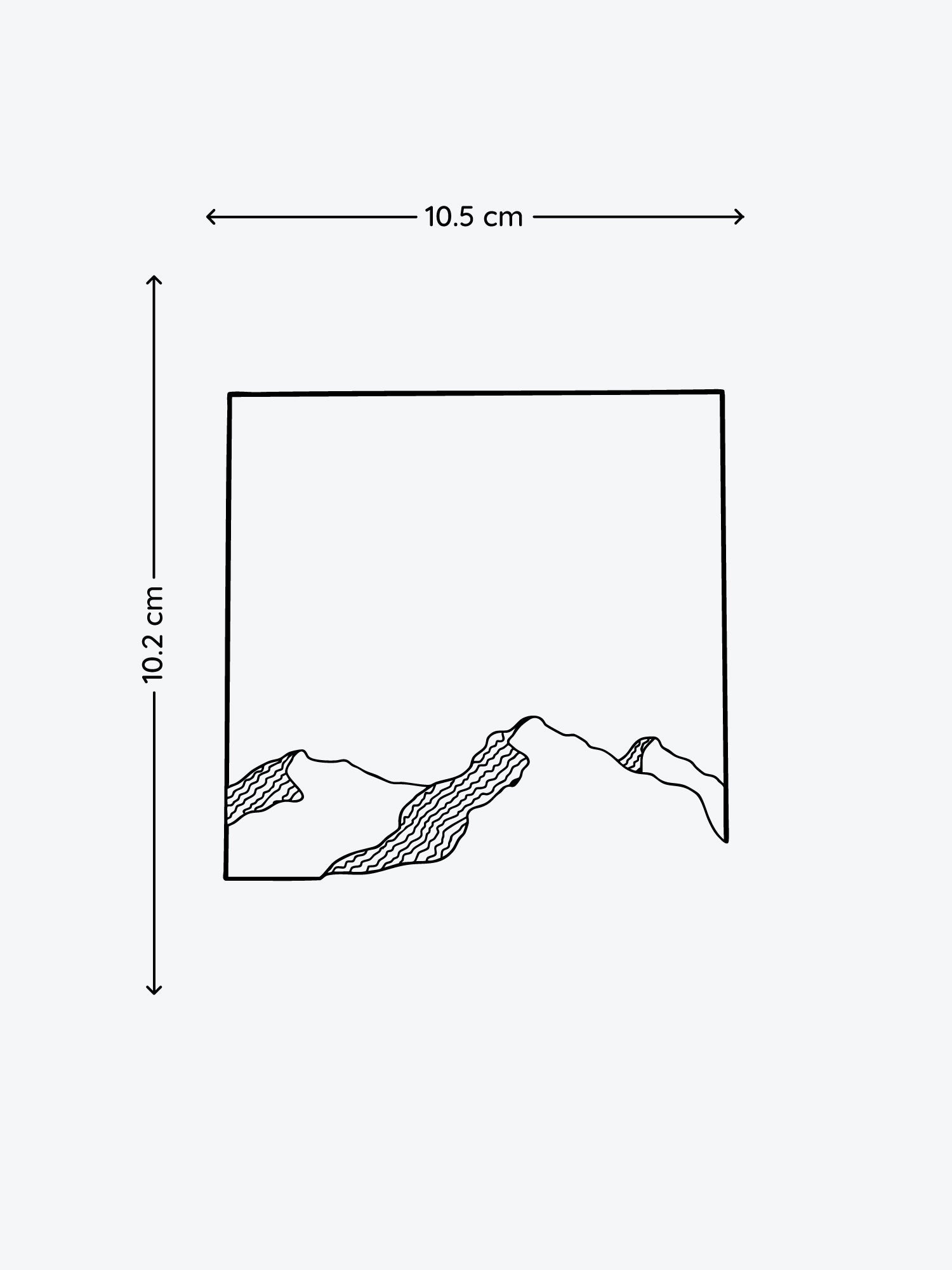 Mountains temporary tattoo