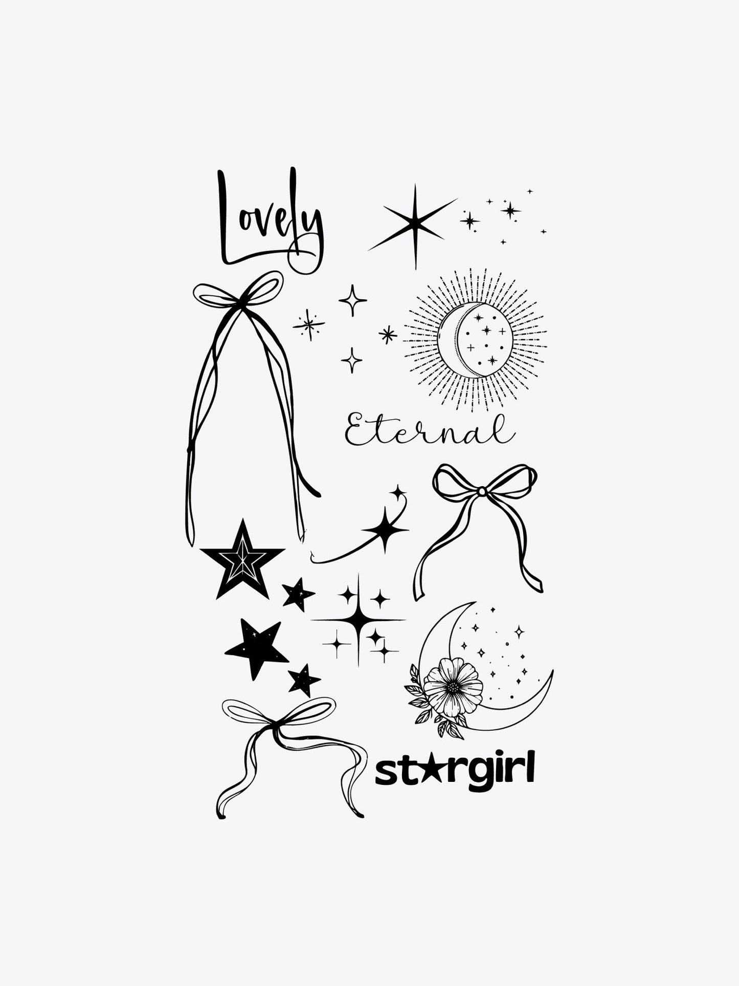 Stargirl Bundle(15 Tattoos) temporary tattoo