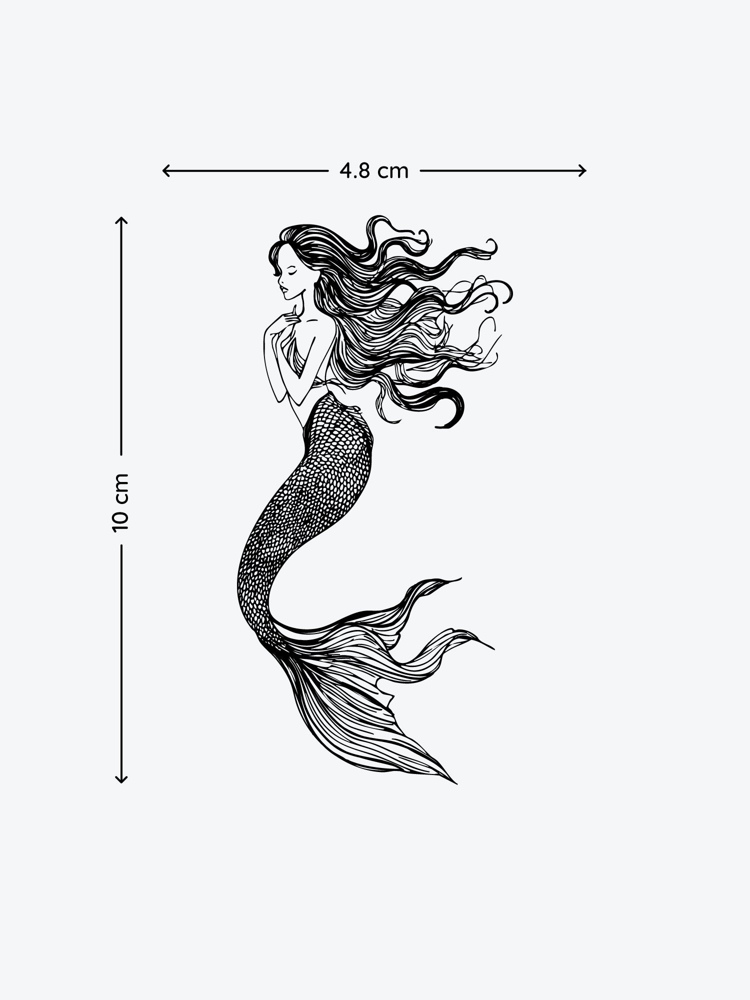 Sexy Mermaid temporary tattoo