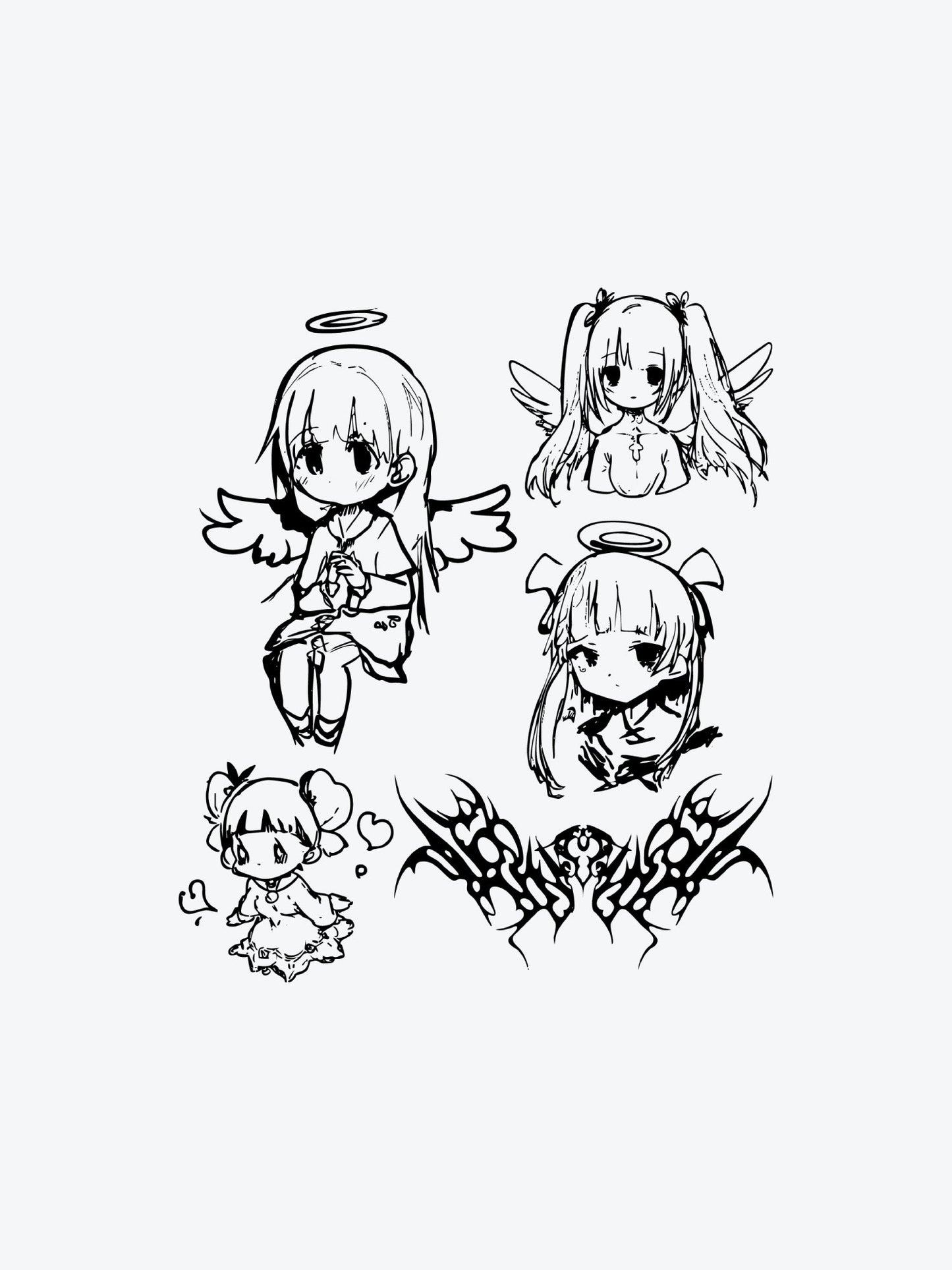Anime Bundle(5 Tattoos) temporary tattoo
