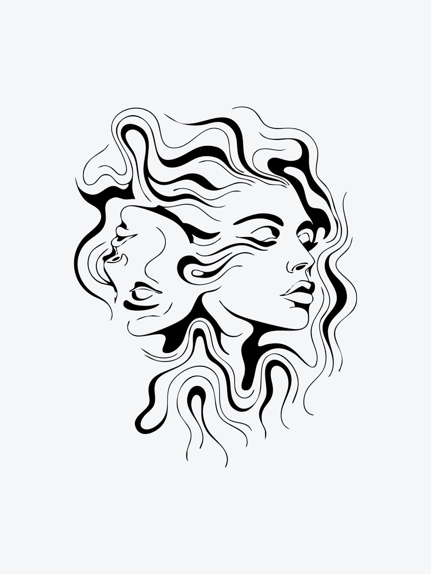 Fluid Face temporary tattoo