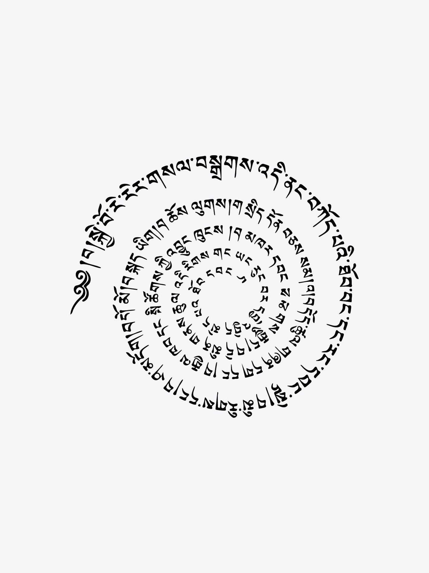 Circle Mantra temporary tattoo