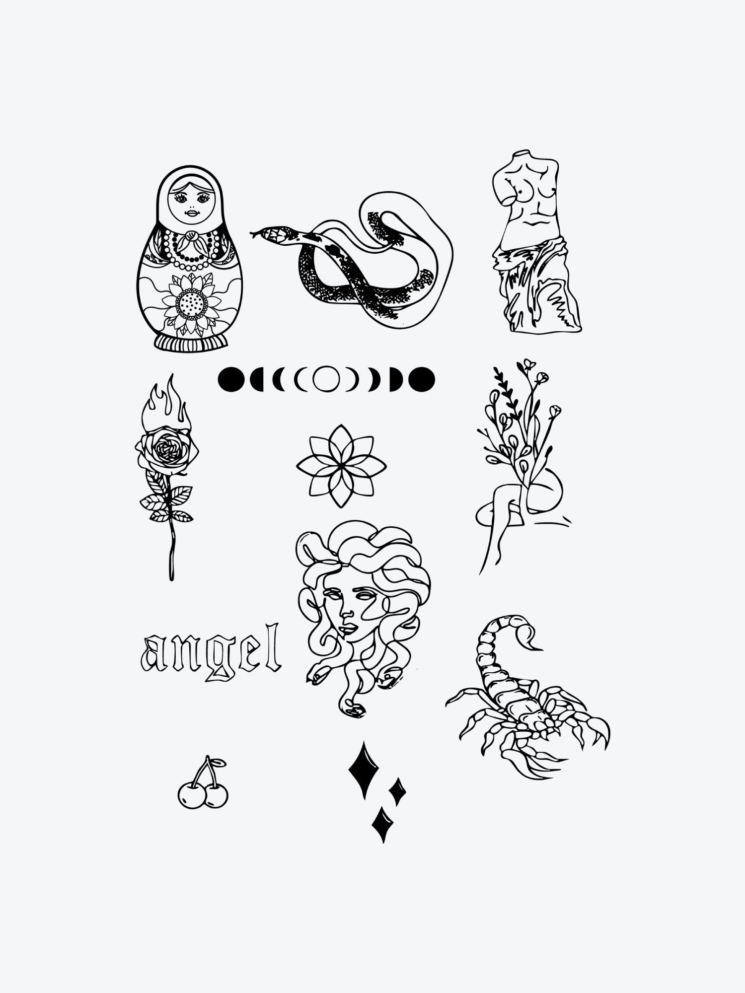 I Need This Bundle(11 Tattoos) temporary tattoo