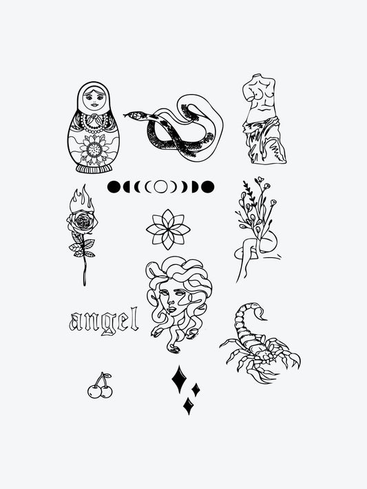 I Need This Bundle(11 Tattoos) temporary tattoo