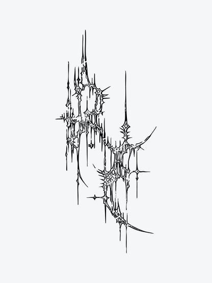 Tribal Castle temporary tattoo