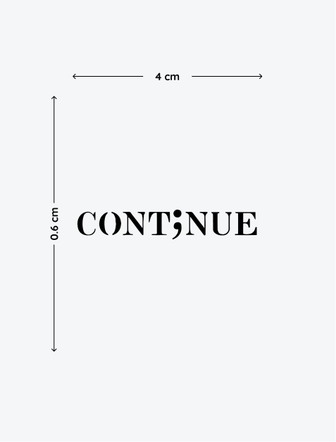 Continue temporary tattoo
