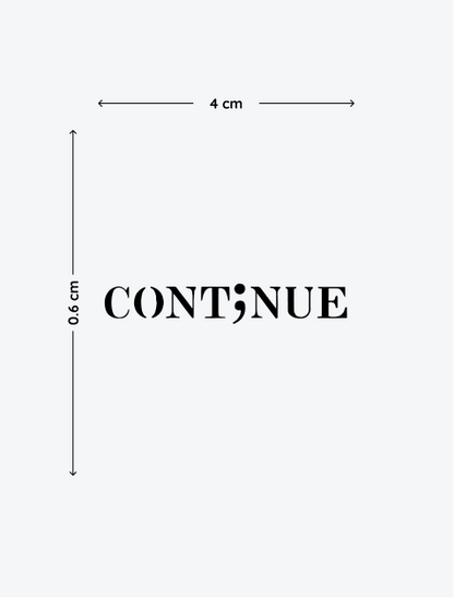 Continue temporary tattoo