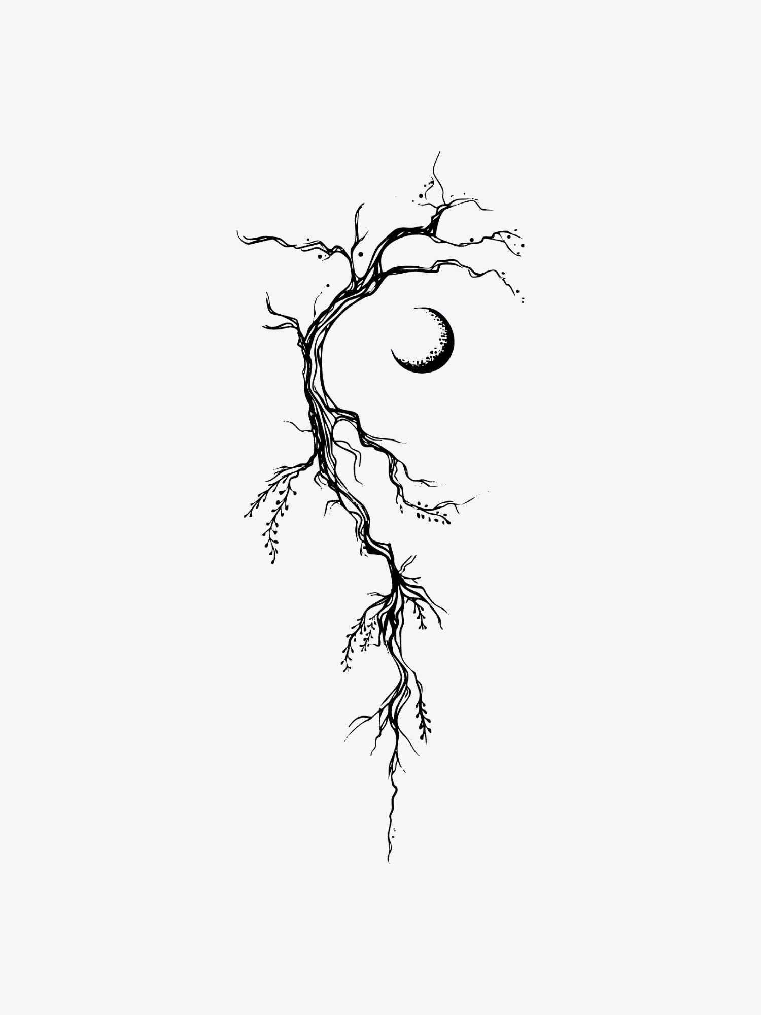 Crooked Tree temporary tattoo
