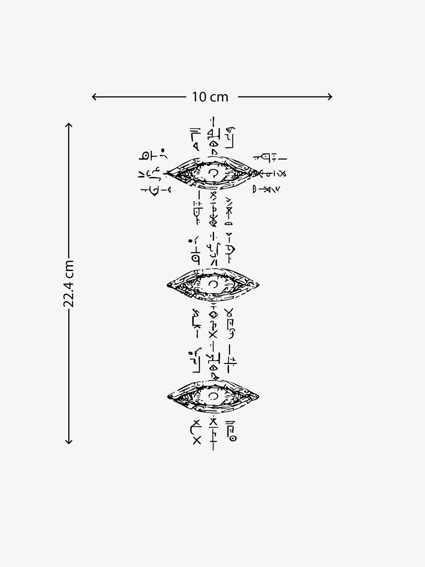 Asemic Code temporary tattoo