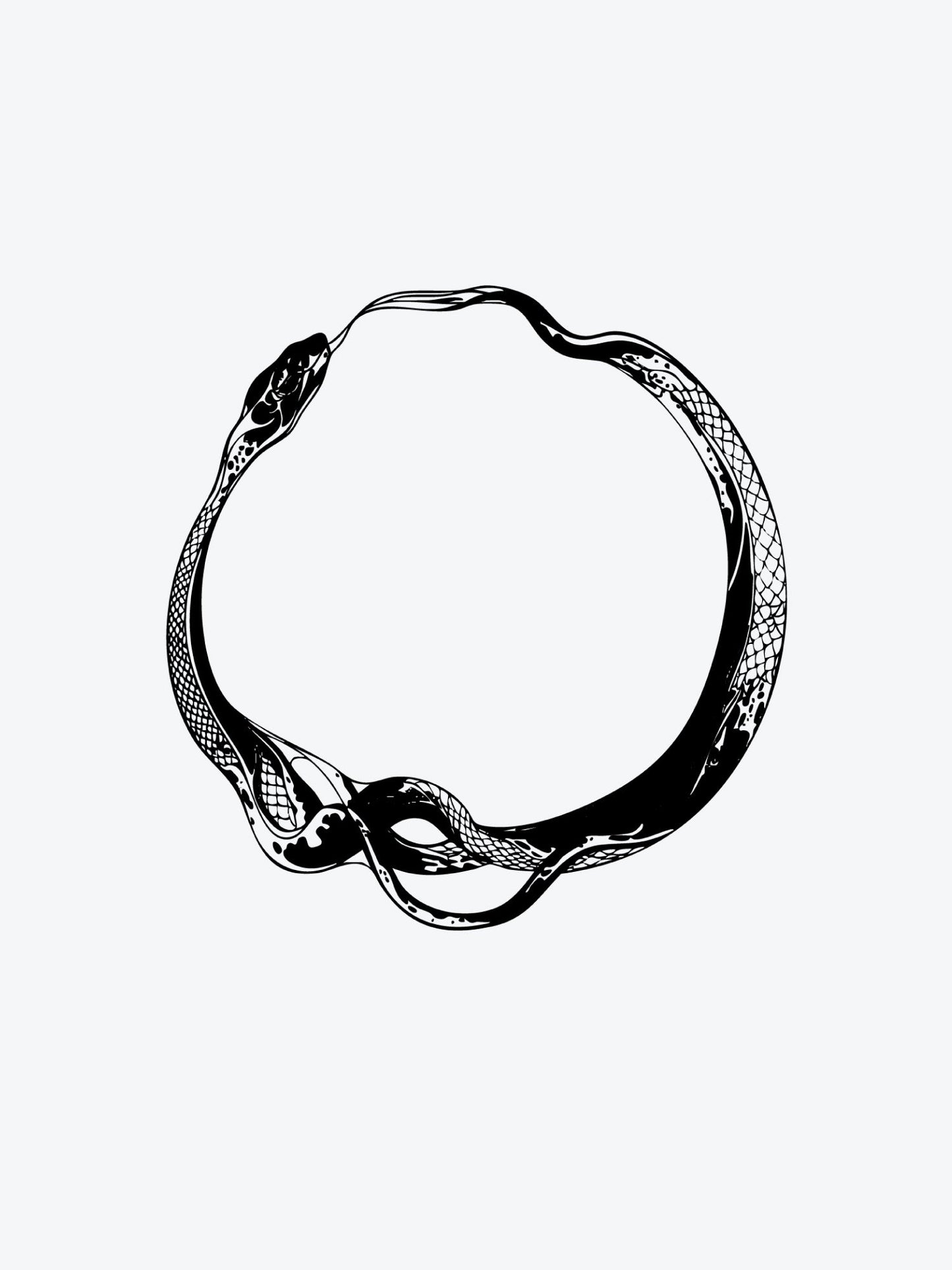 Snake Circle temporary tattoo