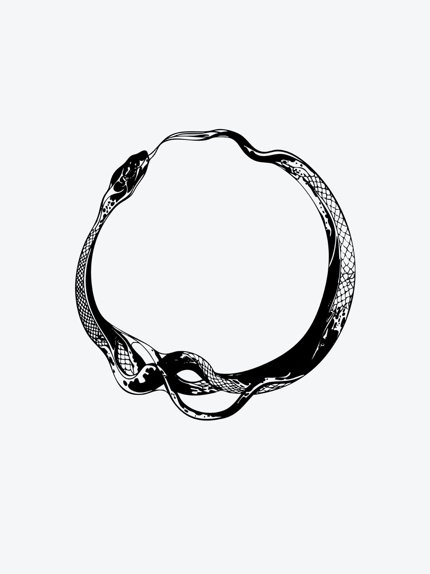 Snake Circle temporary tattoo