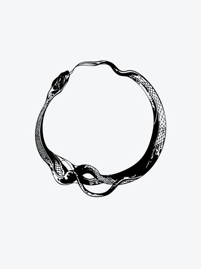 Snake Circle temporary tattoo