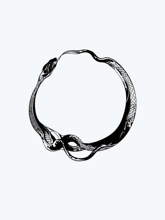 Snake Circle temporary tattoo