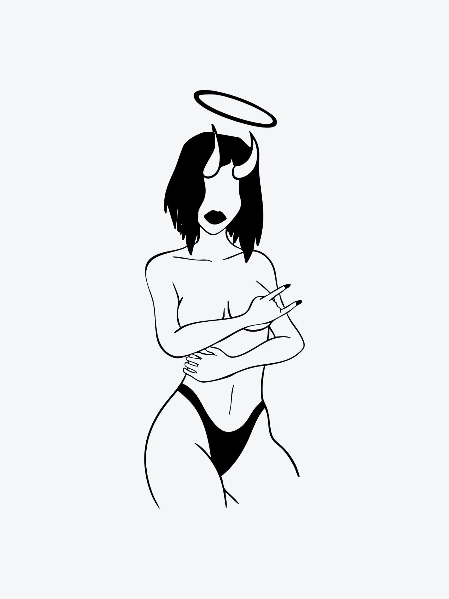 Hellgirl temporary tattoo