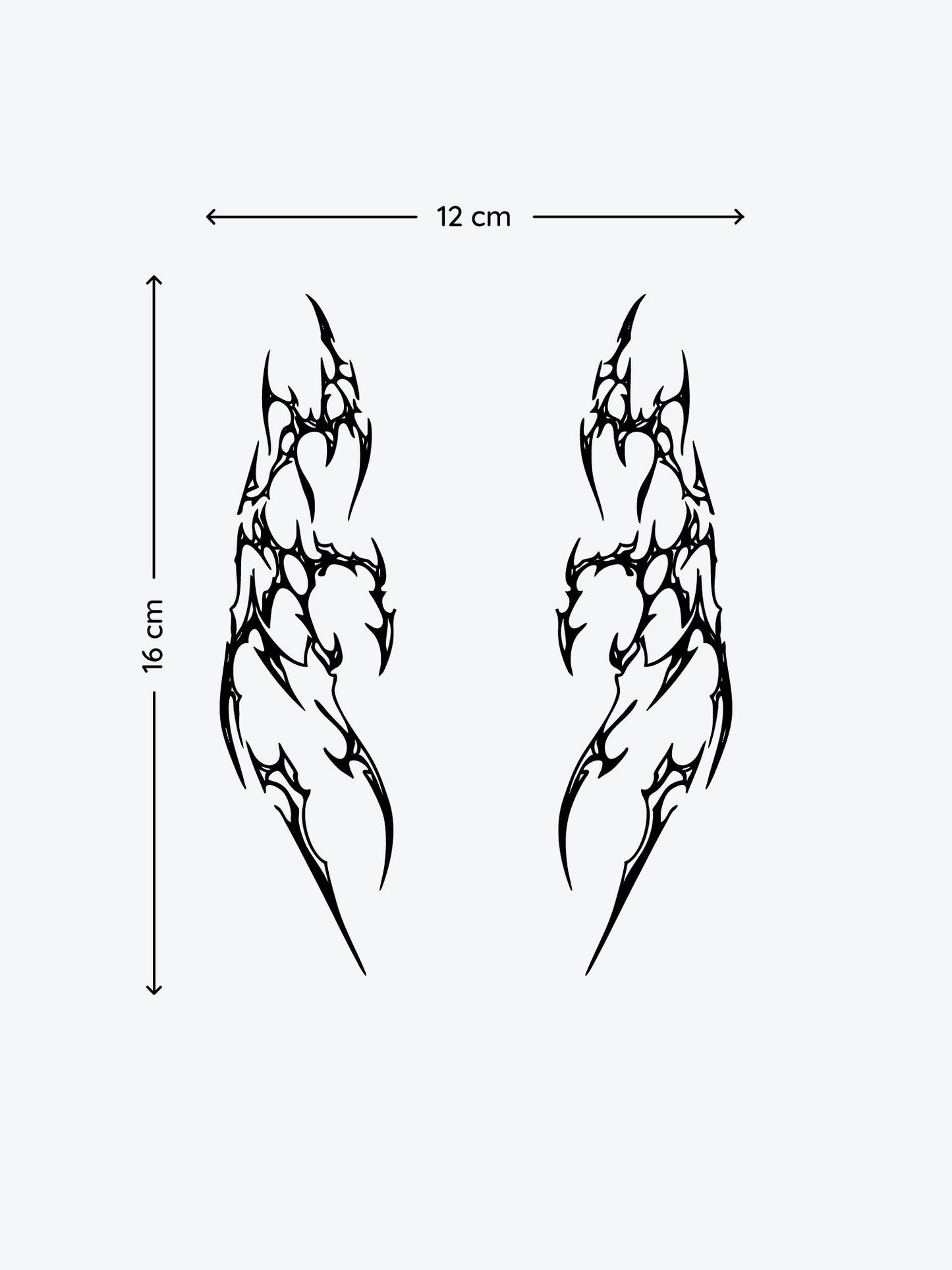 Tribal Twins temporary tattoo