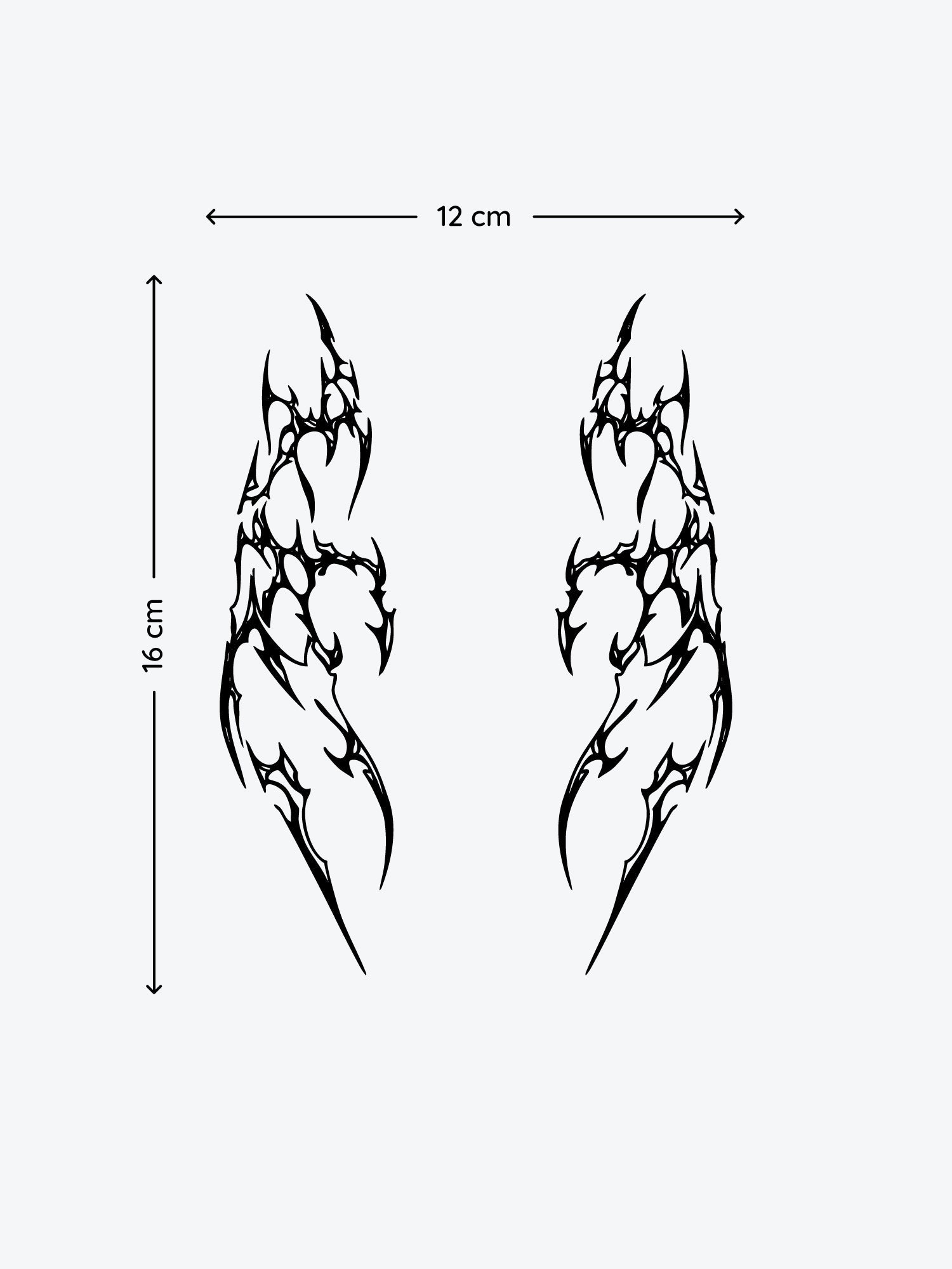 Tribal Twins temporary tattoo