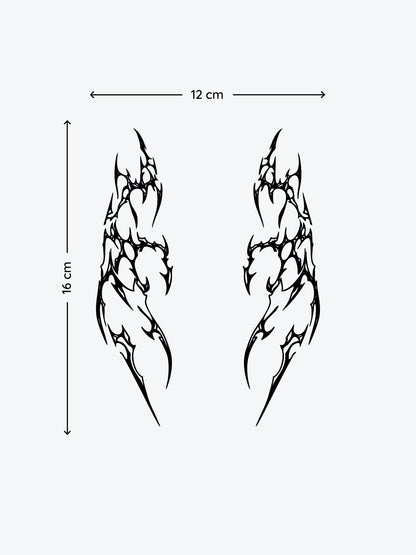 Tribal Twins temporary tattoo