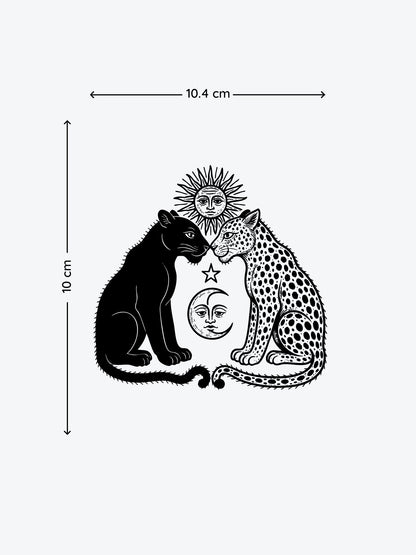 Leopards in Love temporary tattoo