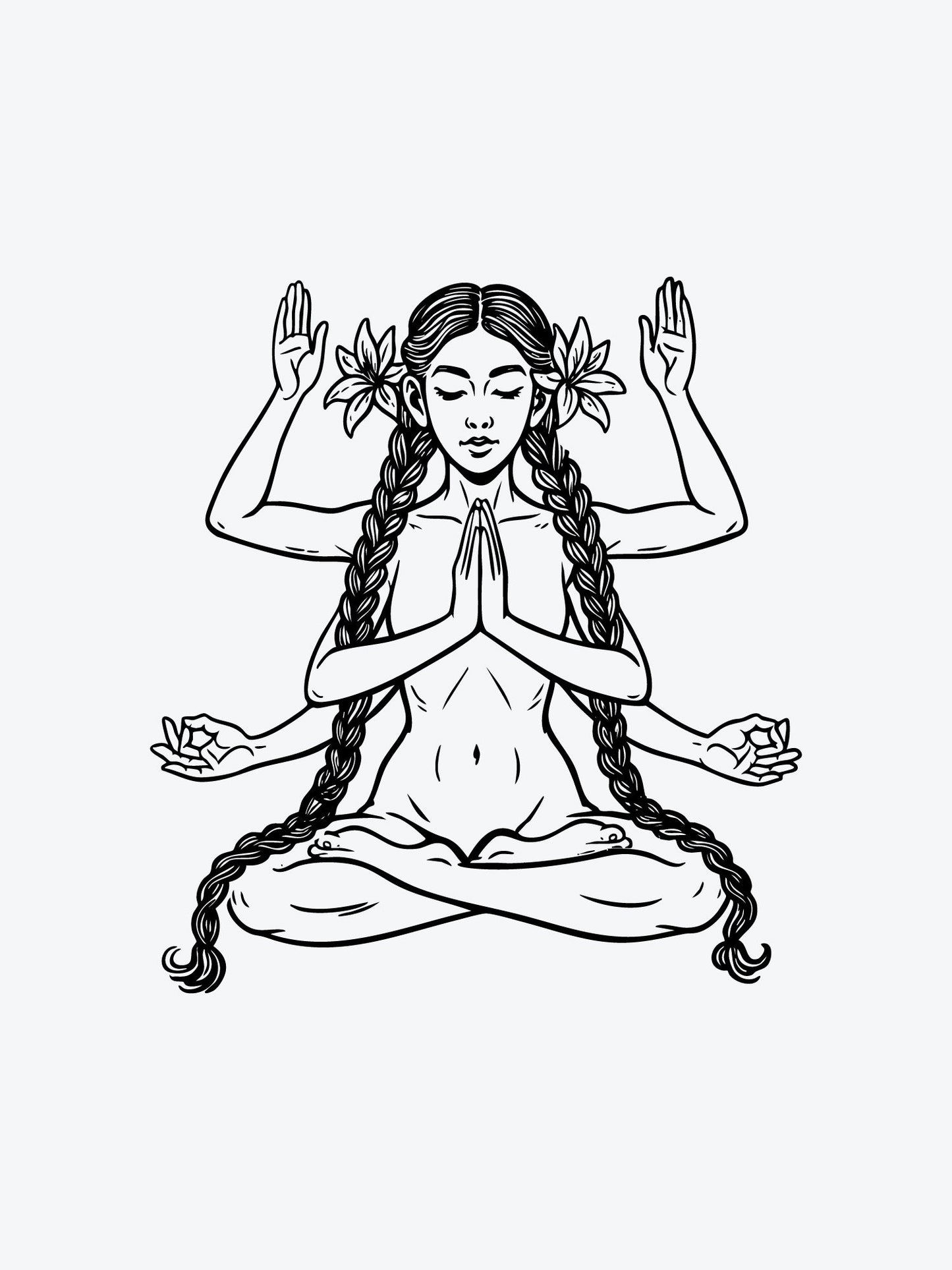 Woman Mantras temporary tattoo
