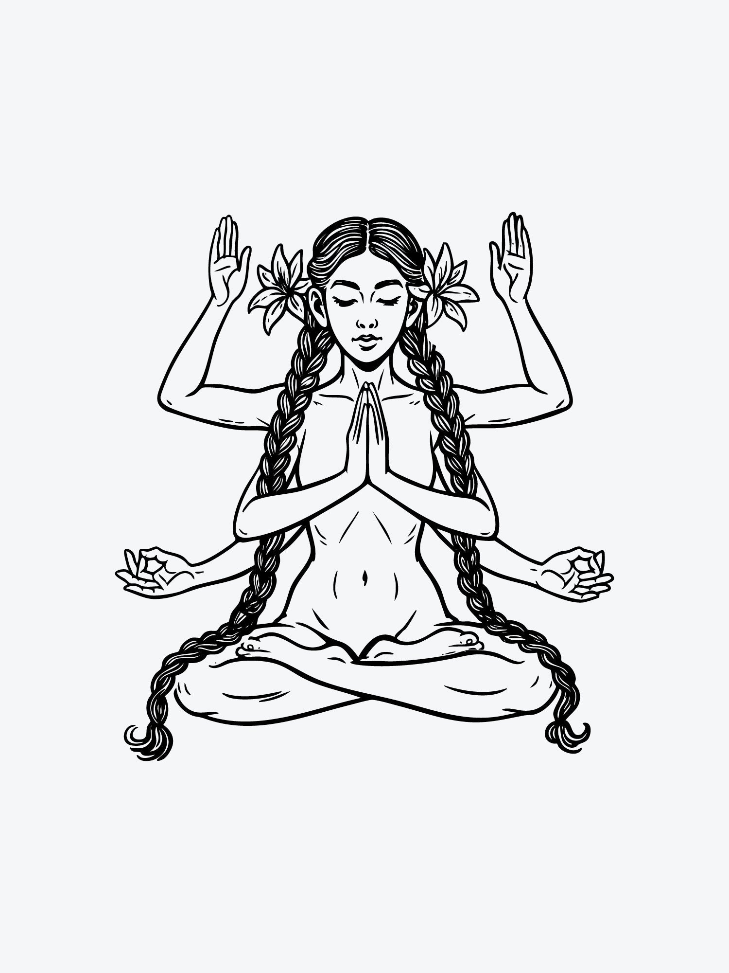 Woman Mantras temporary tattoo