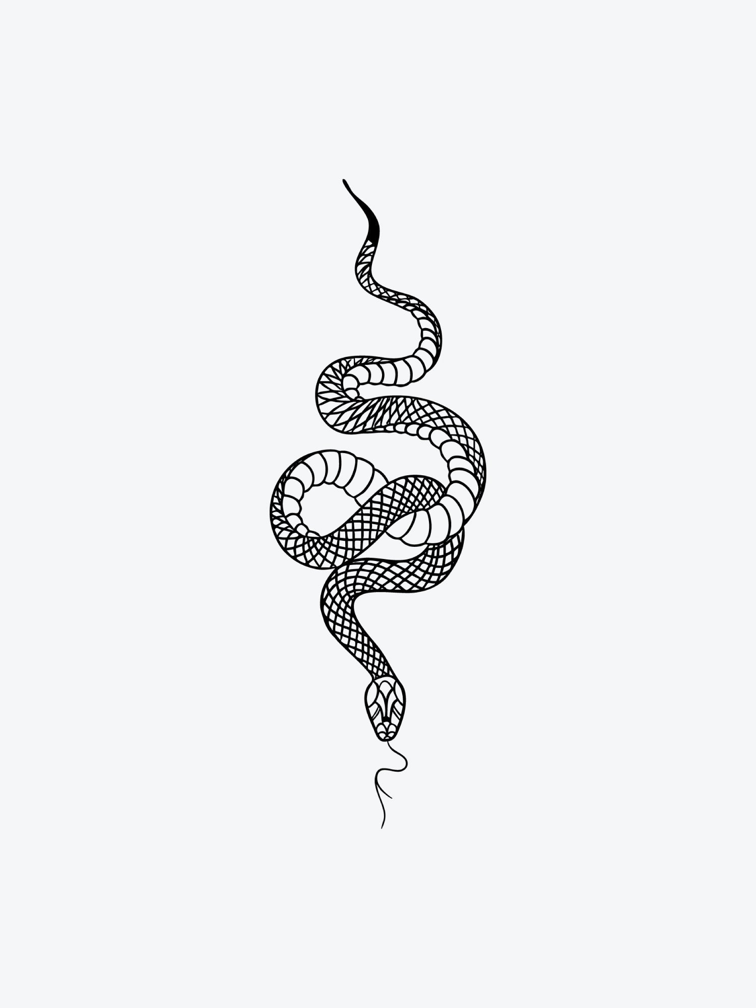 Spitty Snake temporary tattoo