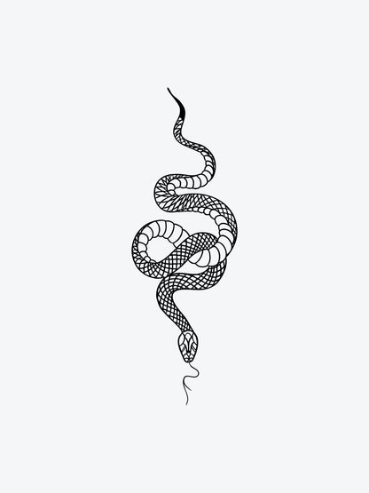Spitty Snake temporary tattoo