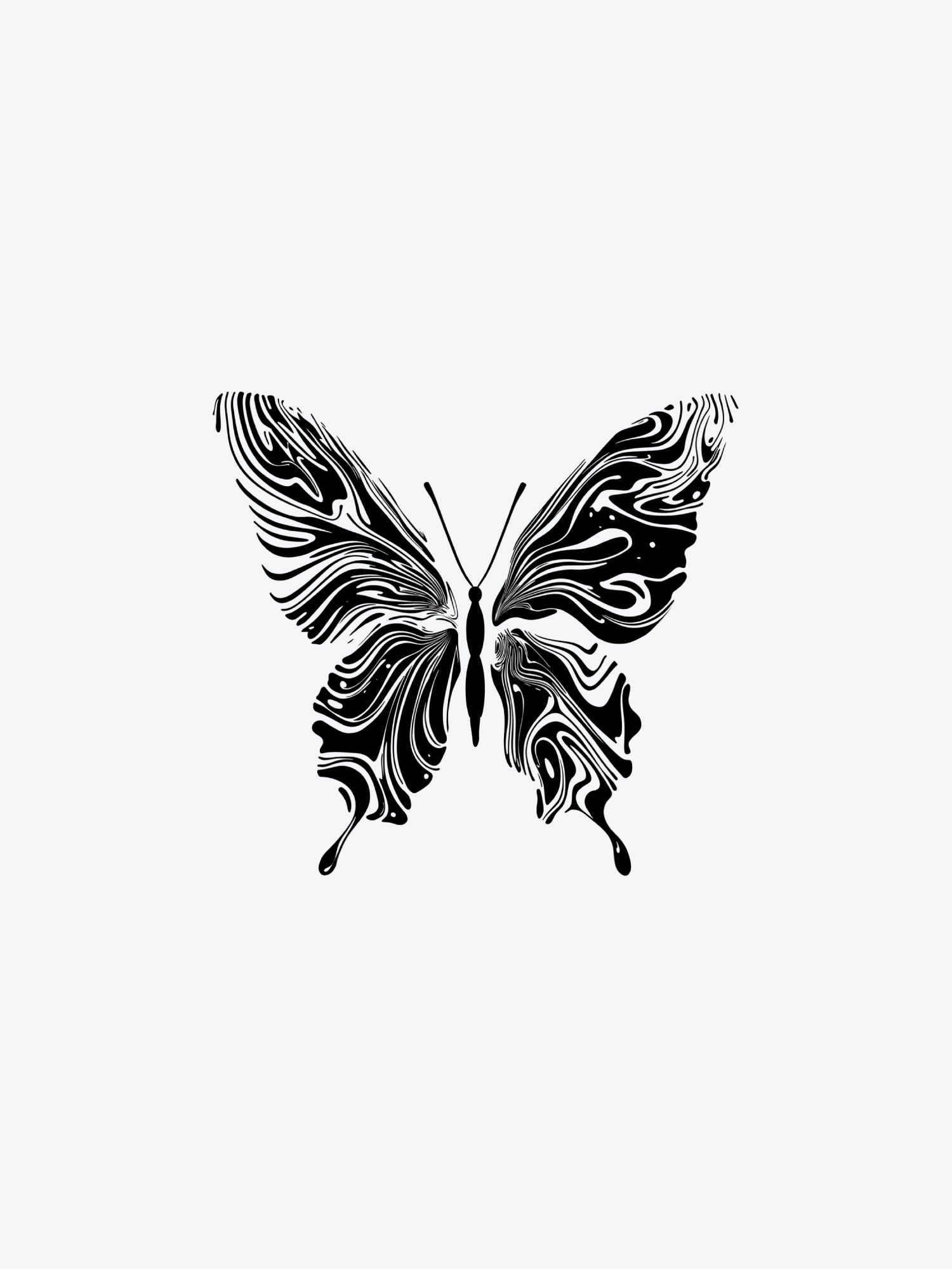 Abstract Butterfly temporary tattoo