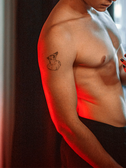 Broken Sculpture temporary tattoo