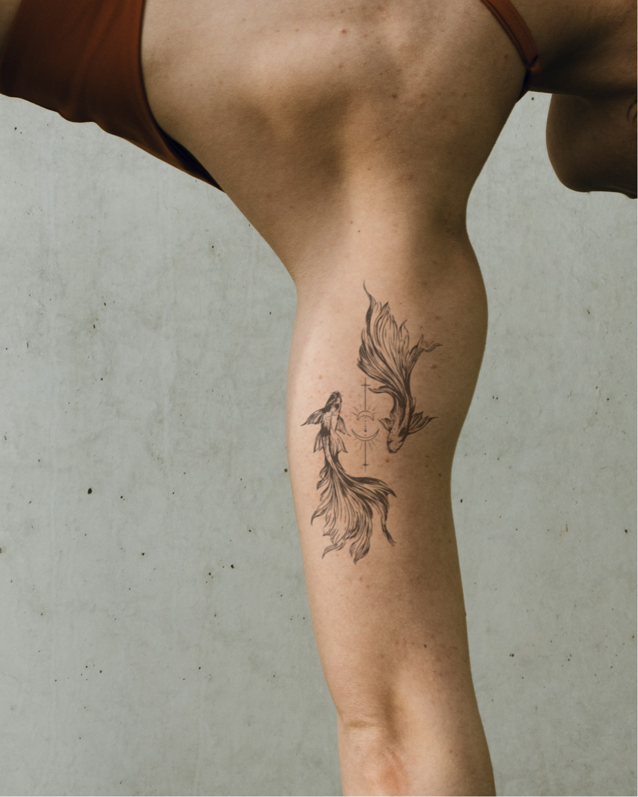 Fishtwins temporary tattoo
