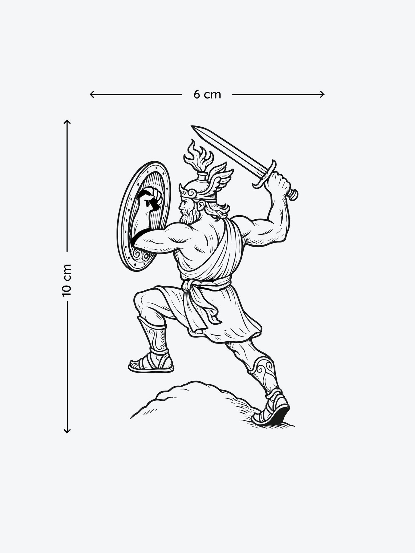 Gladiator temporary tattoo