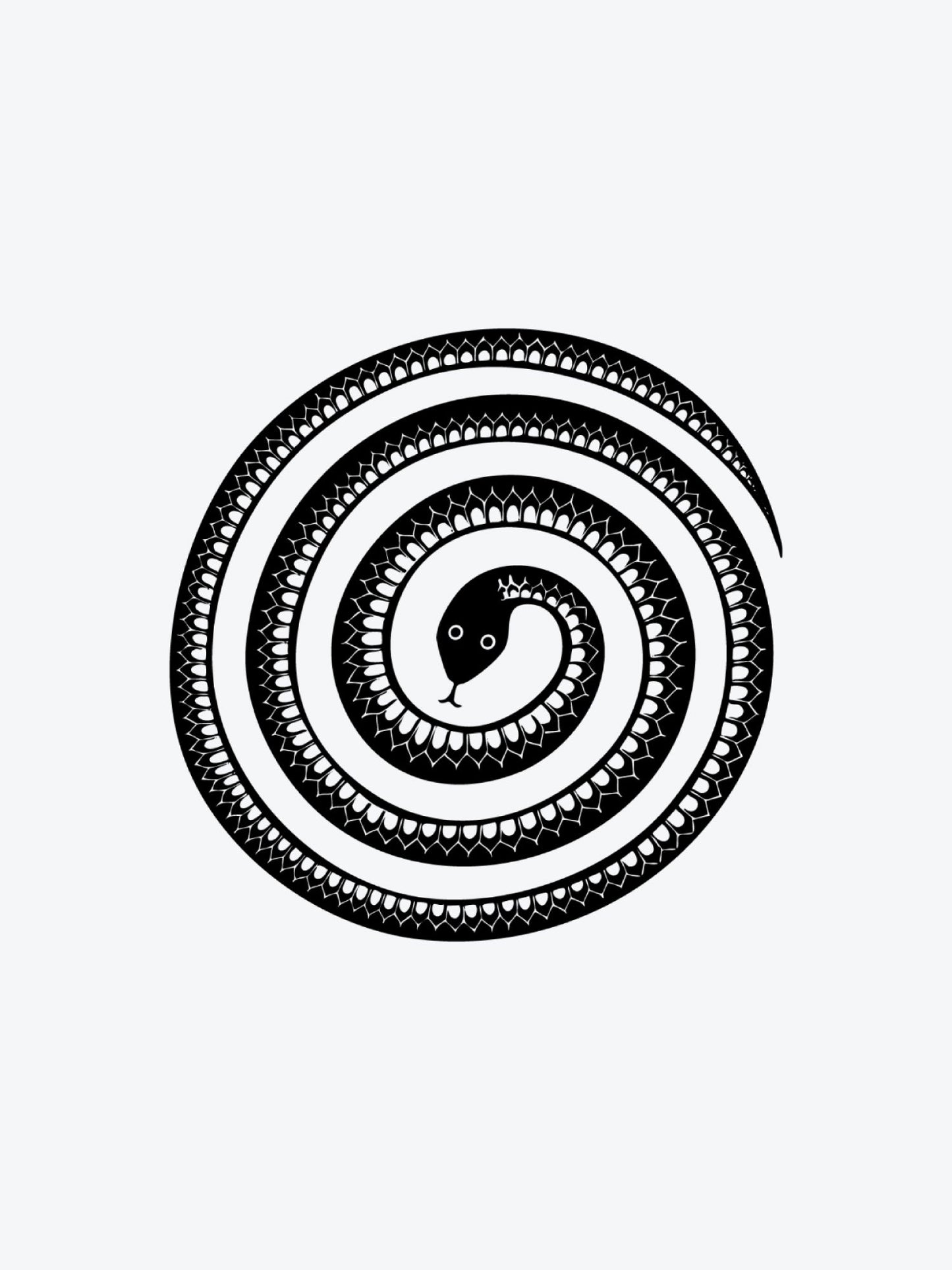 Abstract Circle Snake temporary tattoo