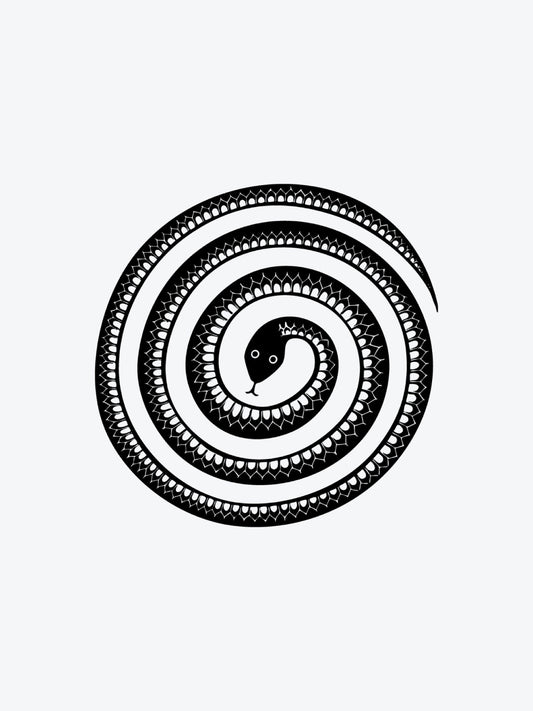 Abstract Circle Snake temporary tattoo