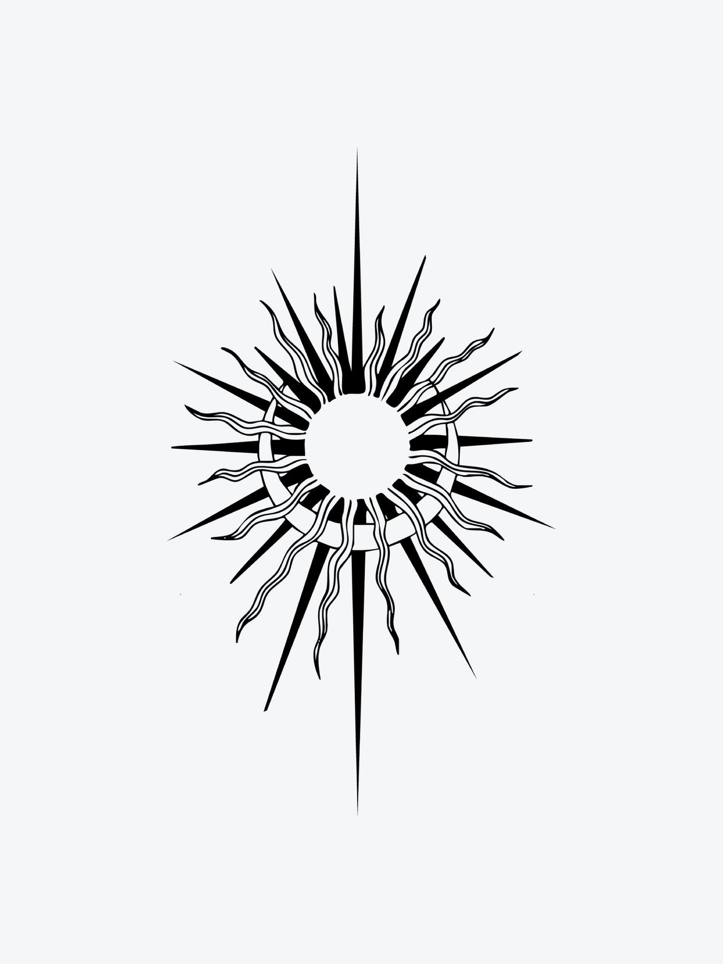 Moon Sun Fusion temporary tattoo