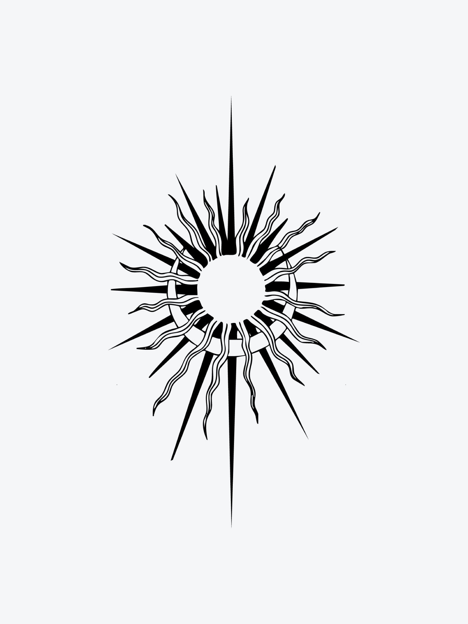 Moon Sun Fusion temporary tattoo
