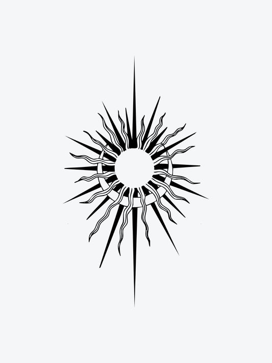 Moon Sun Fusion temporary tattoo
