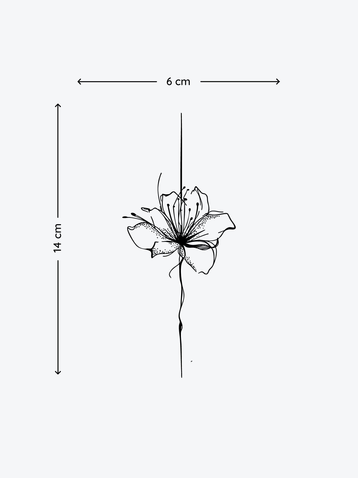 Abstract Flower temporary tattoo